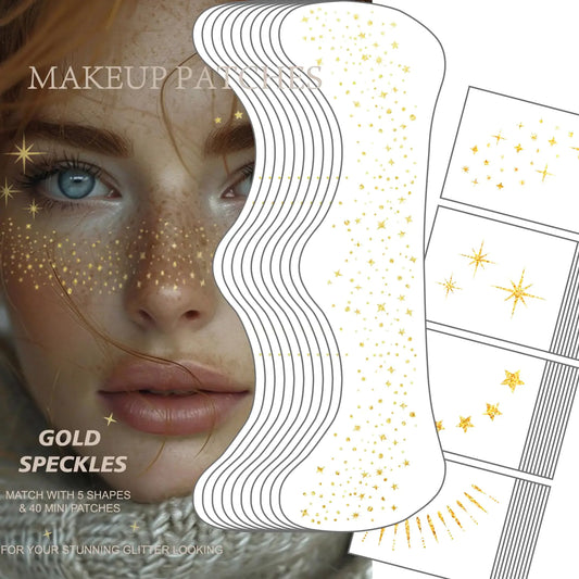 50 Assorted Glitter Freckles Face